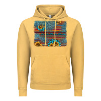 Vintage Mustard sunflower gemstone serape background Vintage Hoodie - AdoDesignShop
