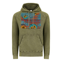 Vintage Olive sunflower gemstone serape background Vintage Hoodie - AdoDesignShop