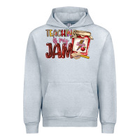 Heather Grey teaching is my jam Urban Hoodie - NancyCooperArtShop