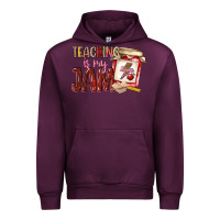 Mauve Wine teaching is my jam Urban Hoodie - NancyCooperArtShop