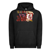 Pigment Black teaching is my jam Urban Hoodie - NancyCooperArtShop