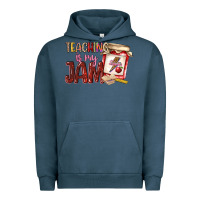 Pigment Midnight Navy teaching is my jam Urban Hoodie - NancyCooperArtShop