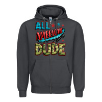 Smoke all american dude Zipper Hoodie - Zillion Design Studio