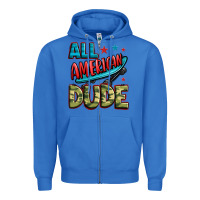 True Royal all american dude Zipper Hoodie - Zillion Design Studio