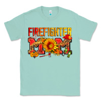 Seafoam firefighter mom Classic Tee - Zillion Design Studio
