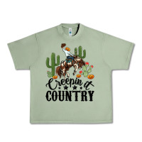 Oil Green creepin it country rodeo Urban Heavy Tee - MaliasSmallBusiness
