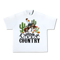 White creepin it country rodeo Urban Heavy Tee - MaliasSmallBusiness