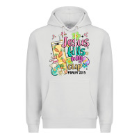 Dove Grey easter jesus fills my cup Premium Hoodie - MaliasSmallBusiness