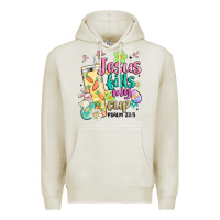 Oatmeal Heather easter jesus fills my cup Premium Hoodie - MaliasSmallBusiness
