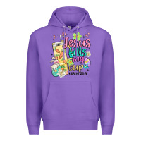 Purple easter jesus fills my cup Premium Hoodie - MaliasSmallBusiness