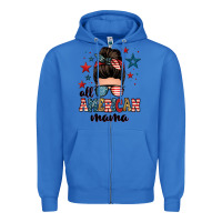 True Royal all american mama messy bun Zipper Hoodie - Zillion Design Studio
