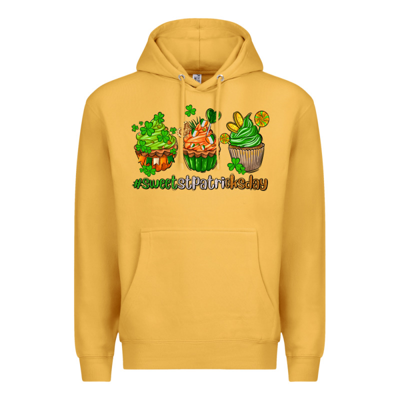 Sweet St Patricks Day Cupcake Premium Hoodie by AdoDesignShop | Teevron
