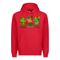 Red sweet st patricks day cupcake Premium Hoodie - AdoDesignShop