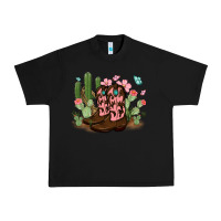 Black cowboy boots with cactus Urban Heavy Tee - MaliasSmallBusiness