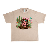 French Oak cowboy boots with cactus Urban Heavy Tee - MaliasSmallBusiness