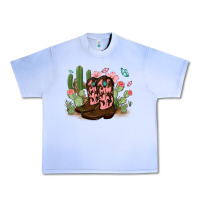 Grape Ice cowboy boots with cactus Urban Heavy Tee - MaliasSmallBusiness