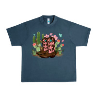 Midnight Navy cowboy boots with cactus Urban Heavy Tee - MaliasSmallBusiness
