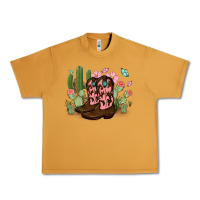 Peanut Butter cowboy boots with cactus Urban Heavy Tee - MaliasSmallBusiness