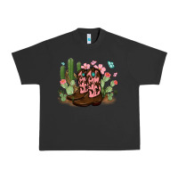 Pigment Black cowboy boots with cactus Urban Heavy Tee - MaliasSmallBusiness