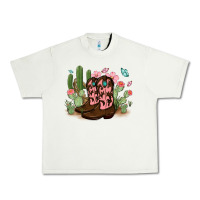 Pistachio cowboy boots with cactus Urban Heavy Tee - MaliasSmallBusiness