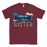 Burgundy baseball sister with leopard Classic Tee - Zillion Design Studio