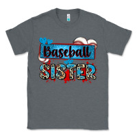 Charcoal Heather baseball sister with leopard Classic Tee - Zillion Design Studio