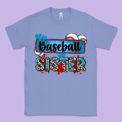 Baseball Sister With Leopard Classic Tee Designed By Zillion Design Studio