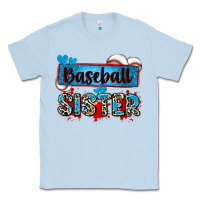 Dusty Blue baseball sister with leopard Classic Tee - Zillion Design Studio