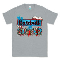 Heather Grey baseball sister with leopard Classic Tee - Zillion Design Studio