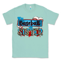 Seafoam baseball sister with leopard Classic Tee - Zillion Design Studio