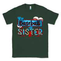 Sports Green baseball sister with leopard Classic Tee - Zillion Design Studio