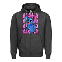 Charcoal Heather aloha stitch Zipper Hoodie - Zillion Design Studio
