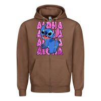 Chestnut aloha stitch Zipper Hoodie - Zillion Design Studio