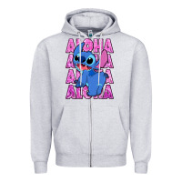 Heather Grey aloha stitch Zipper Hoodie - Zillion Design Studio