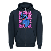 Navy aloha stitch Zipper Hoodie - Zillion Design Studio