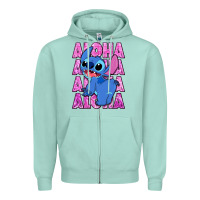 Seafoam aloha stitch Zipper Hoodie - Zillion Design Studio