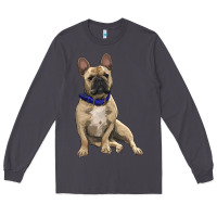Smoke french bulldog with royal blue Long Sleeve Tee - RanaPortraitStore