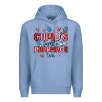 Colony Blue cupid's favorite pharmacy tech Premium Hoodie - MaliasSmallBusiness