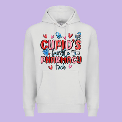 Cupid's Favorite Pharmacy Tech Premium Hoodie Designed By Maliassmallbusiness