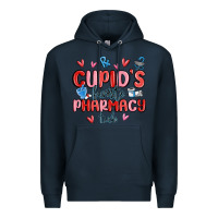 Navy cupid's favorite pharmacy tech Premium Hoodie - MaliasSmallBusiness