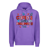 Purple cupid's favorite pharmacy tech Premium Hoodie - MaliasSmallBusiness