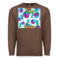 Chestnut seahorse and sea shell seamless pattern Premium Sweatshirt - BundleAndBundleShop
