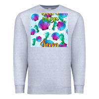 Heather Grey seahorse and sea shell seamless pattern Premium Sweatshirt - BundleAndBundleShop