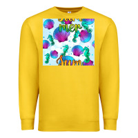 Lemon seahorse and sea shell seamless pattern Premium Sweatshirt - BundleAndBundleShop