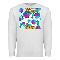 Oatmeal Heather seahorse and sea shell seamless pattern Premium Sweatshirt - BundleAndBundleShop