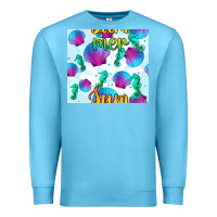 Ocean Blue seahorse and sea shell seamless pattern Premium Sweatshirt - BundleAndBundleShop