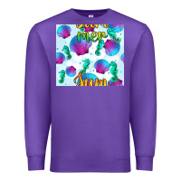 Purple seahorse and sea shell seamless pattern Premium Sweatshirt - BundleAndBundleShop