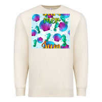 Sandshell seahorse and sea shell seamless pattern Premium Sweatshirt - BundleAndBundleShop