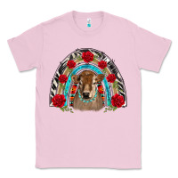Bubblegum Pink brown baby cow floral rose rainbow Classic Tee - BarkalooDesign