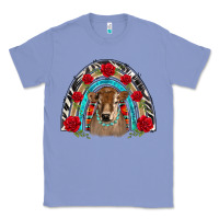 Colony Blue brown baby cow floral rose rainbow Classic Tee - BarkalooDesign